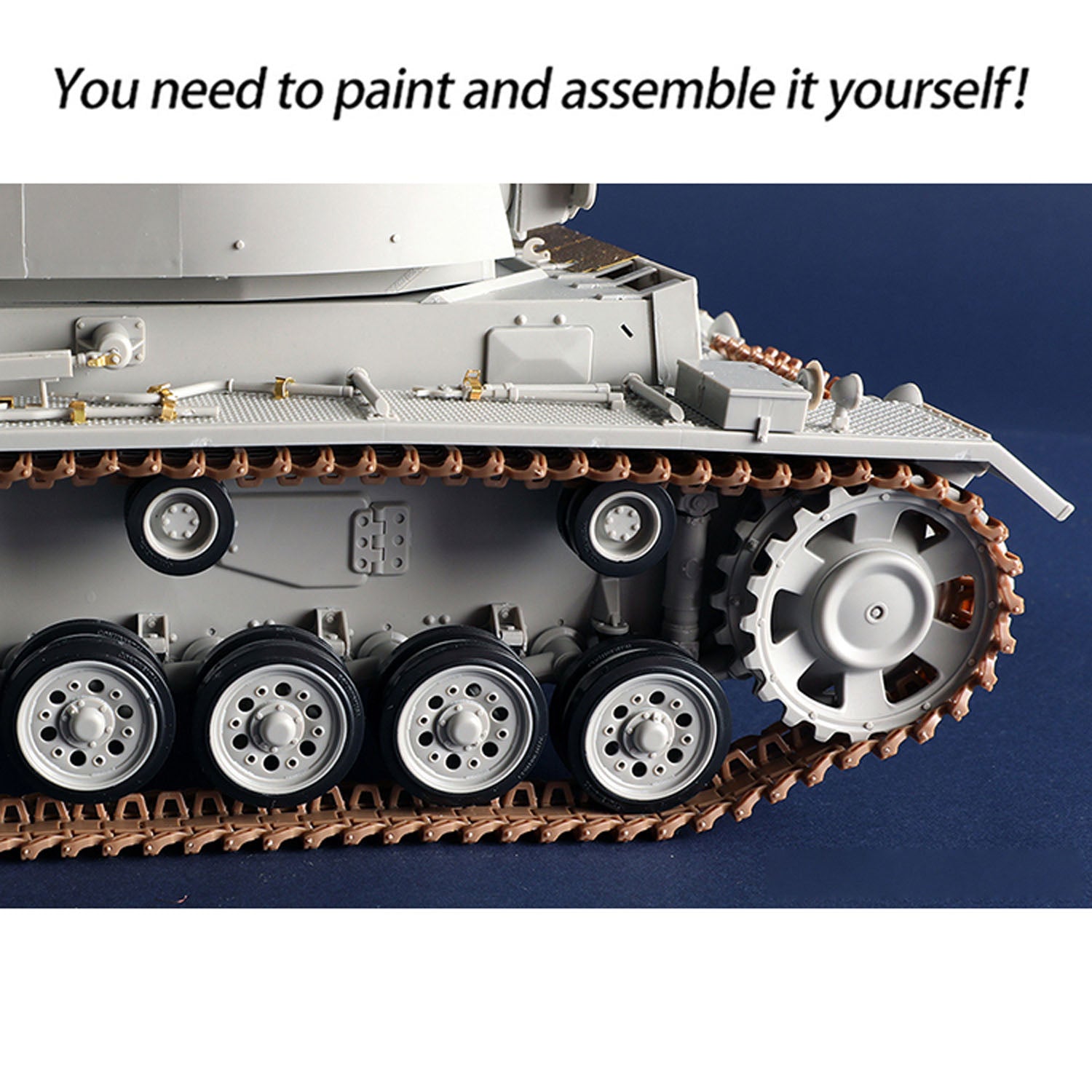 Trumpeter 1/16 PzKpfw III Ausf J German Armor Tank Model Kit - 1700 Parts Unassembled Plastic Military Vehicle with Metal Gun Barrel (00955) - Perfect for WWII History Enthusiasts, Model Builders & Collectors