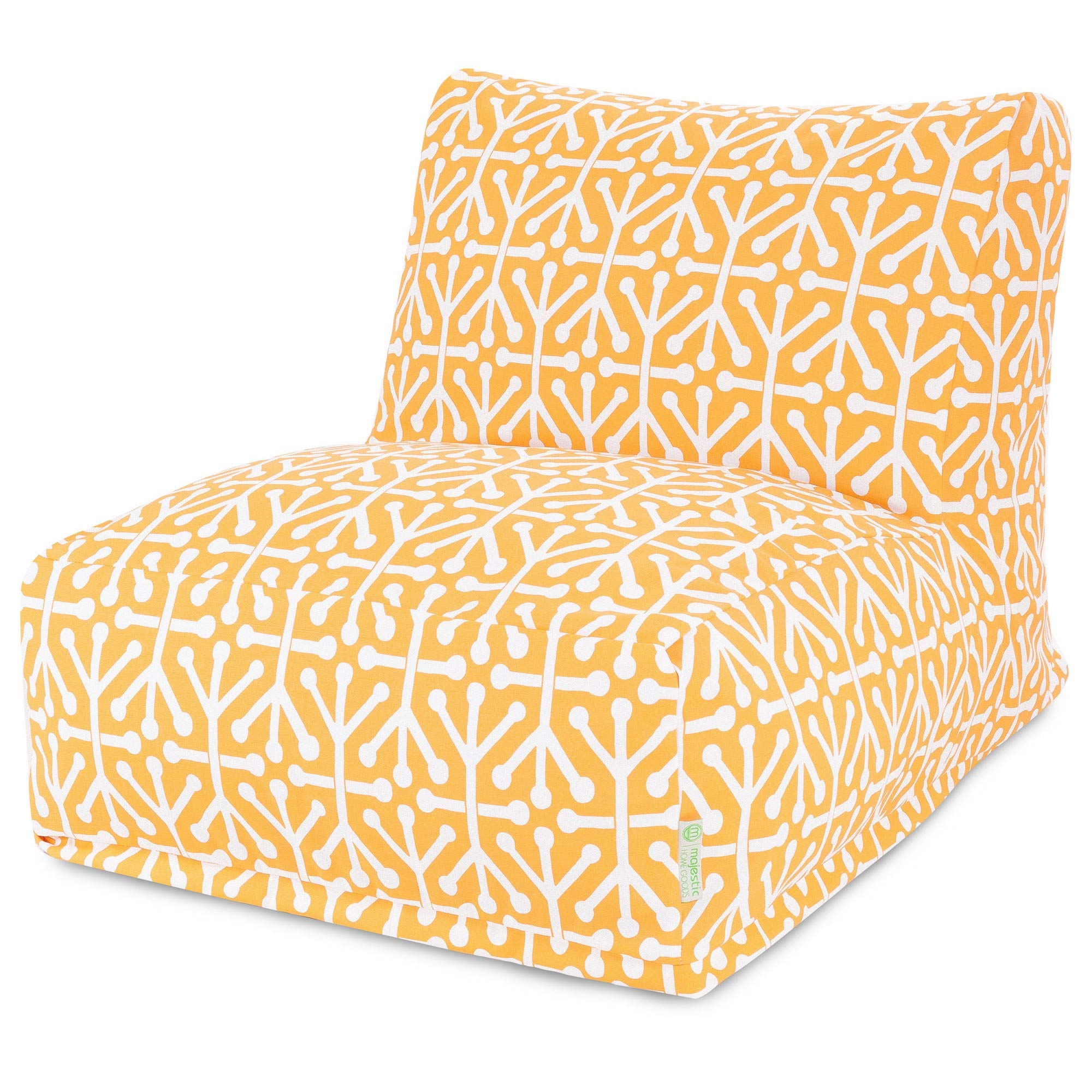 Majestic Home Goods Aruba Bean Bag Chair Lounger - Ultra Soft & Comfortable Citrus Orange Bean Bag for Living Room, Bedroom, Dorm, Game Room - Perfect for Relaxing, Reading & Lounging