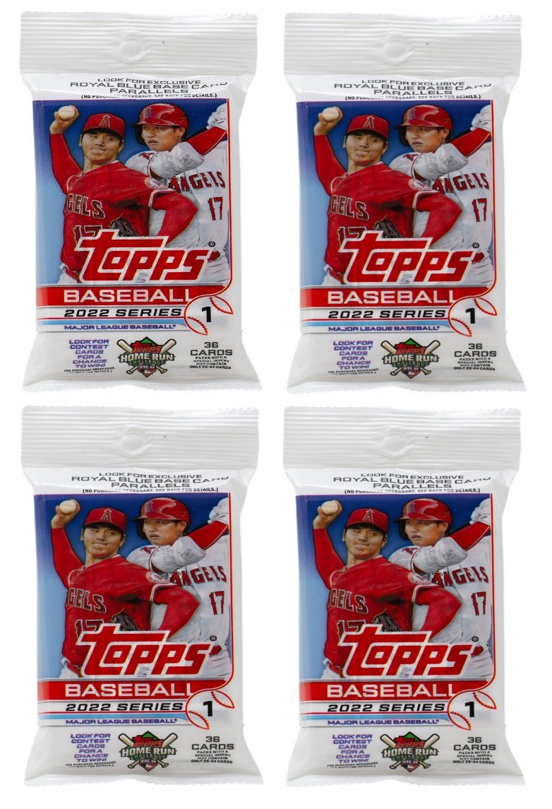 2022 Topps Series 1 Baseball Trading Card Value Pack - Lot of 4 Packs | MLB Collectibles, Sports Memorabilia | Perfect for Trading, Collecting & Displaying