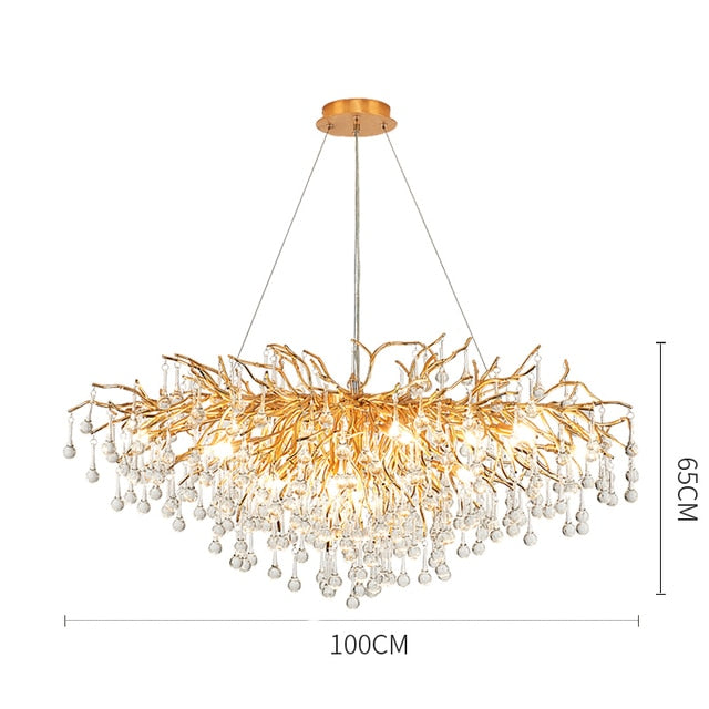 Elegant Rectangular Crystal Chandelier - Modern LED Ceiling Light Fixture for Dining Room, Living Room, Bedroom & Entryway | Artpad Luxury Lighting Decor