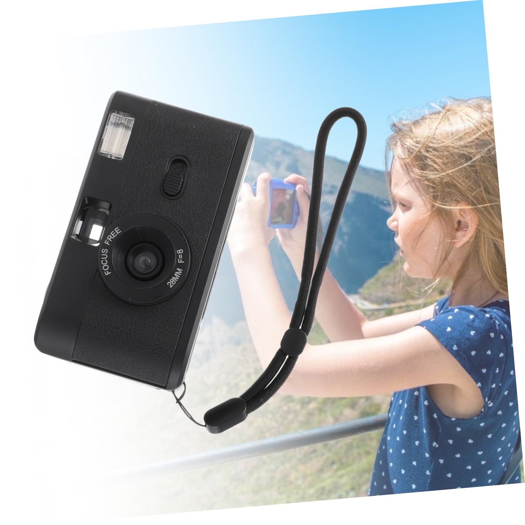 Housoutil 35mm Reusable Vintage Film Camera with Built-in Flash - Single Use & Retro Style for Travel, Parties, Weddings & Everyday Photography