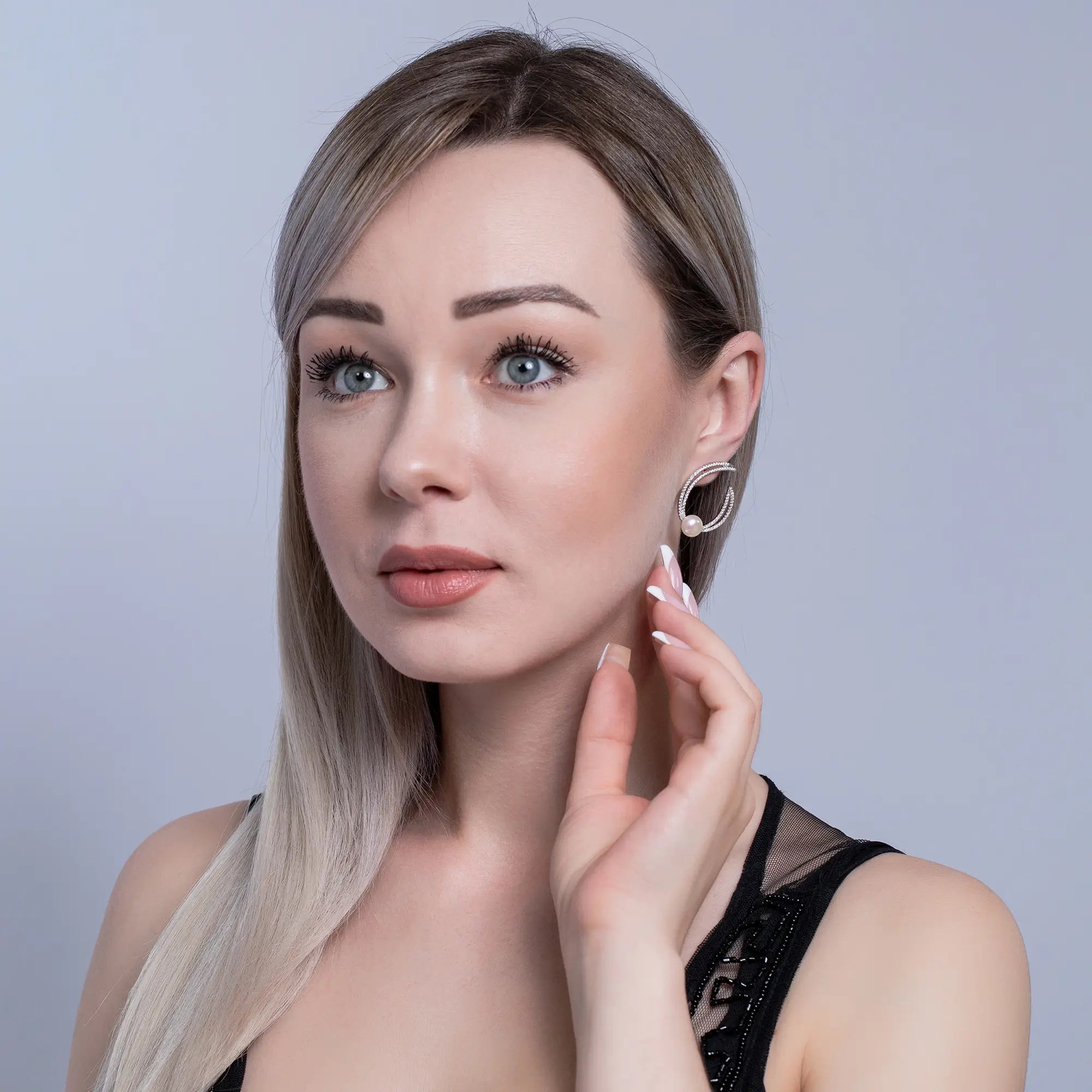 Organic Pearl Hoop Earrings for Women - 14K Gold Plated Freshwater Pearl Dangle Earrings | Perfect for Weddings, Parties & Everyday Elegant Wear