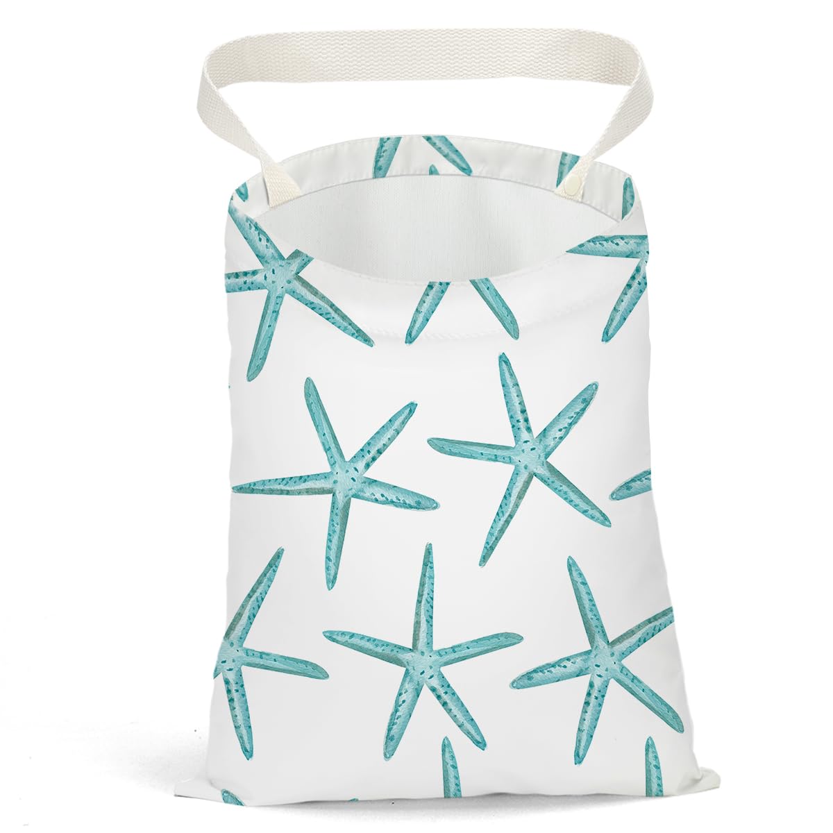 Waterproof Hanging Car Trash Bag - Car Garbage Can Organizer for Back Seat, Vehicle Accessories | Travel, Camping & Road Trip Essentials | Ocean Starfish Sailboat Anchor Decor