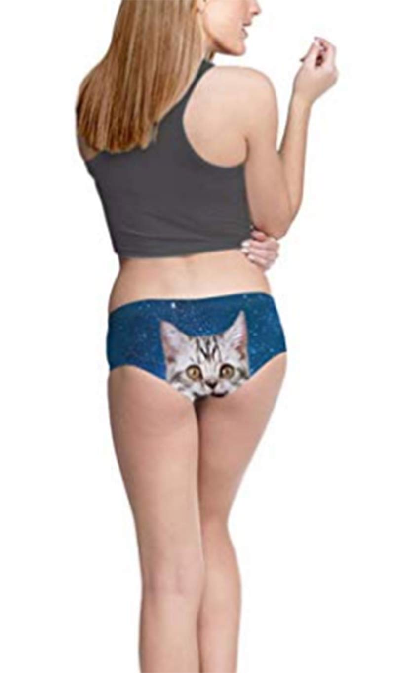 Sexy Women's 3D Printed Animal Pattern Underwear Panties - Stretchy Booty Shorts for Sleep & Lounge - Curve-Hugging Comfort for Nightwear & Casual Wear