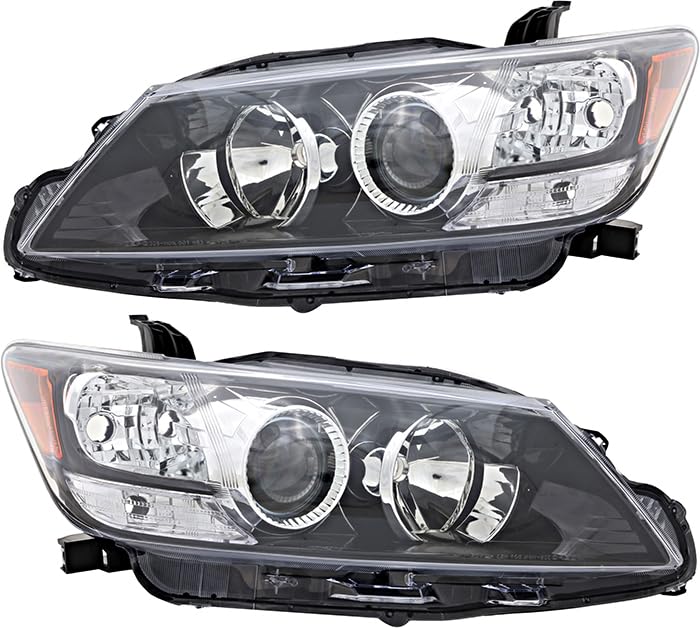 Scion tC Headlights Lamps Set - Compatible with 2011 2012 2013 Models - Halogen Replacement for Driver & Passenger Side - Perfect for Night Driving and Vehicle Upgrades