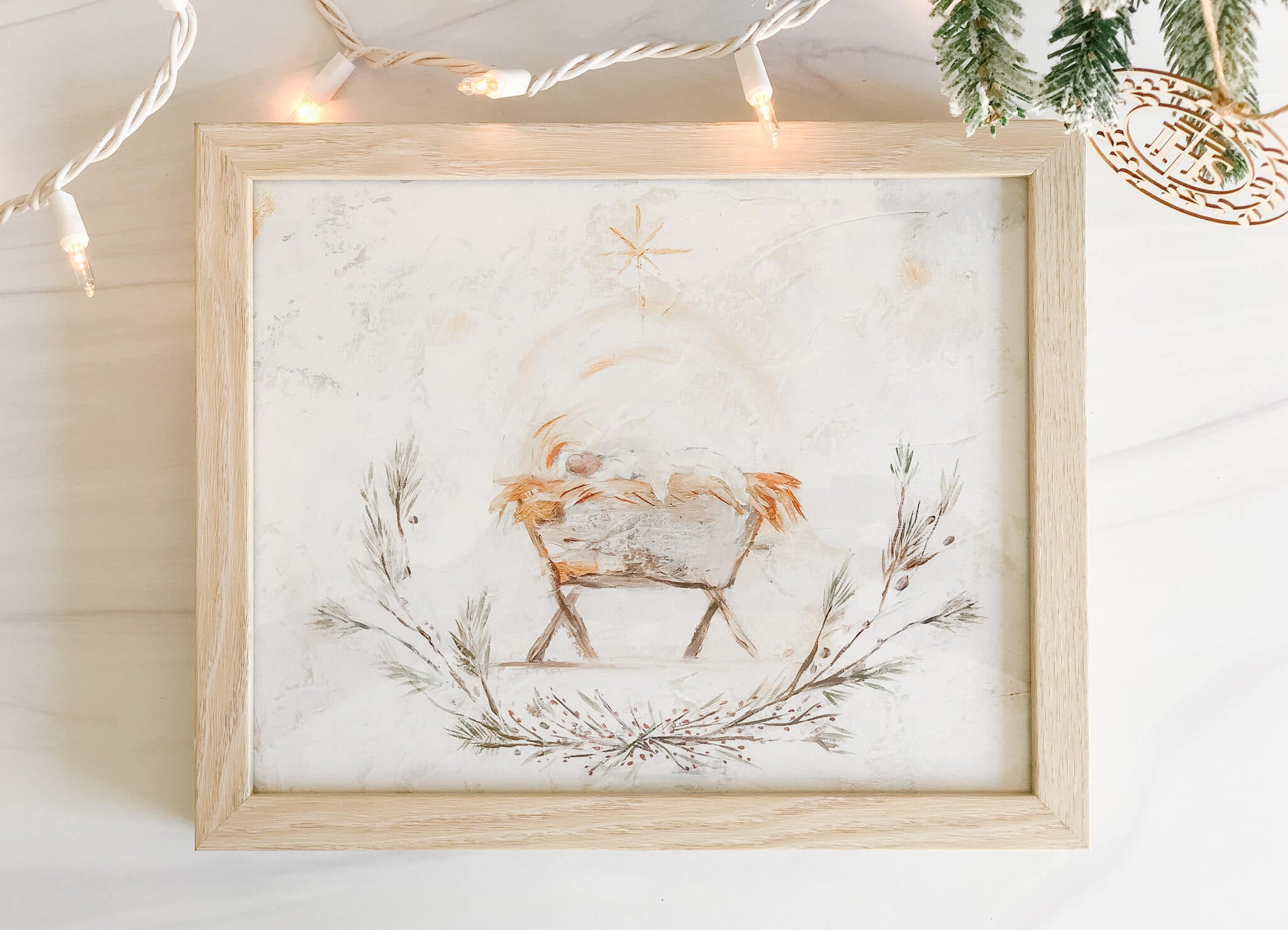 Away In a Manger Print - Religious Christmas Wall Art Decor for Home, Church & Nursery - Perfect for Holiday Decorations & Gift Giving