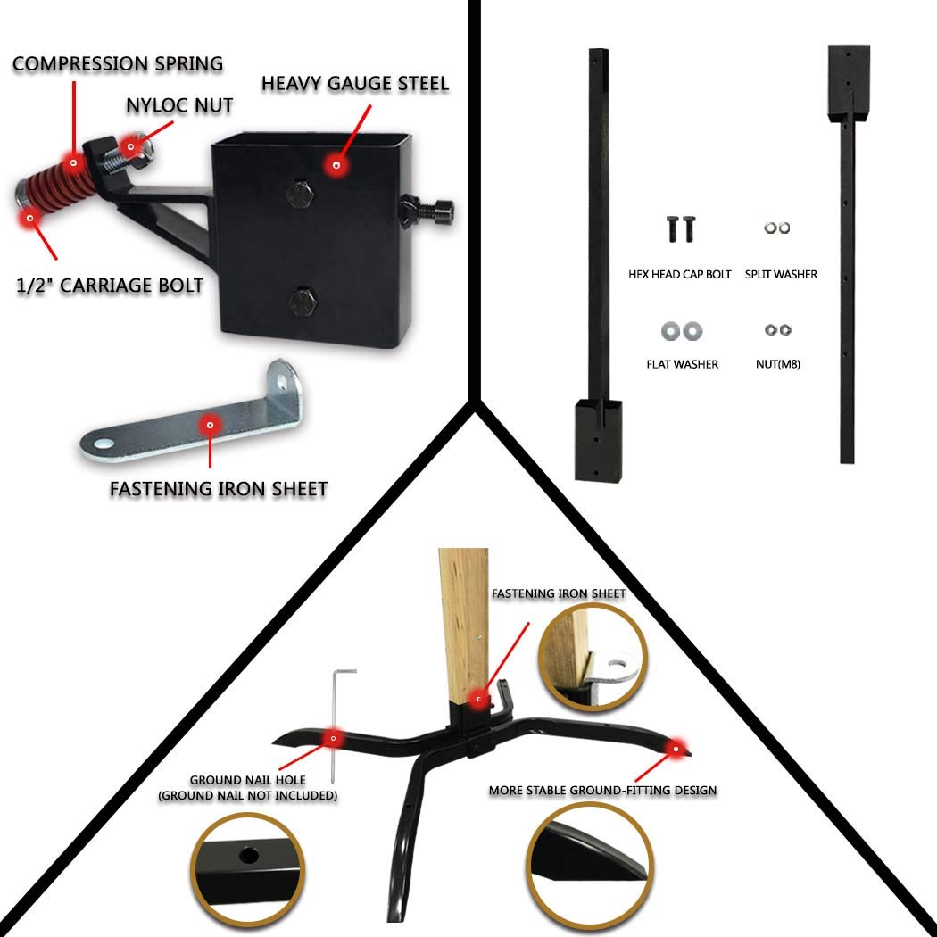 Highwild Adjustable Target Stand System - AR500 Steel Shooting Target with Height Adjustable Mount for Outdoor Range Practice & Tactical Training