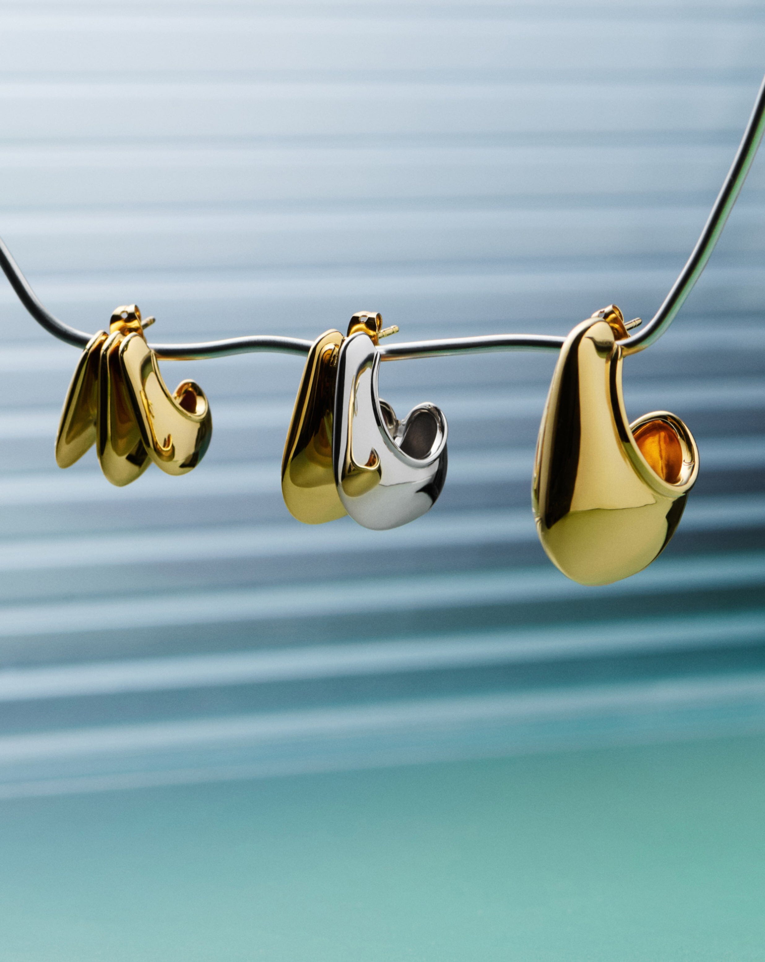 Hera Dome Large Hoop Earrings for Women - 18k Gold Plated Statement Jewelry | Perfect for Parties, Weddings & Everyday Wear