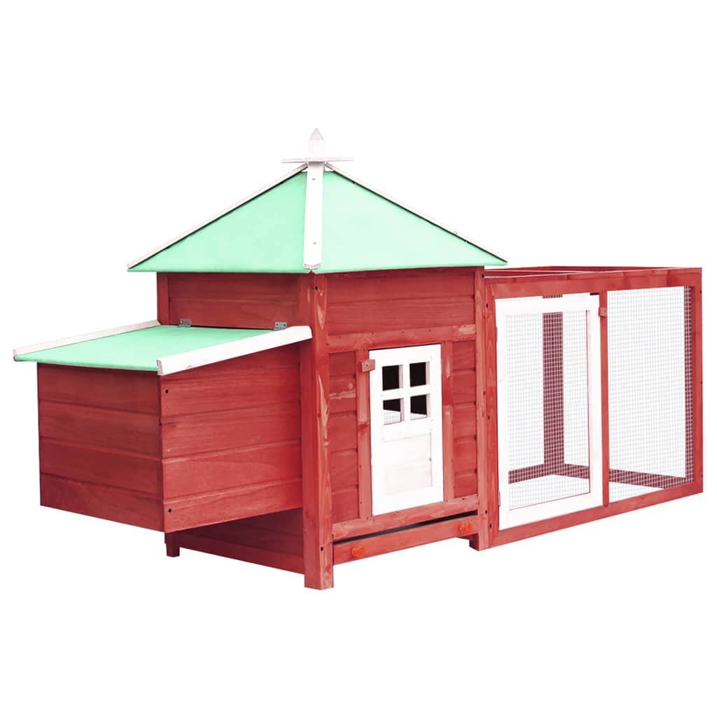 CHARMMA Large Chicken Coop with Nesting Box - 74.8