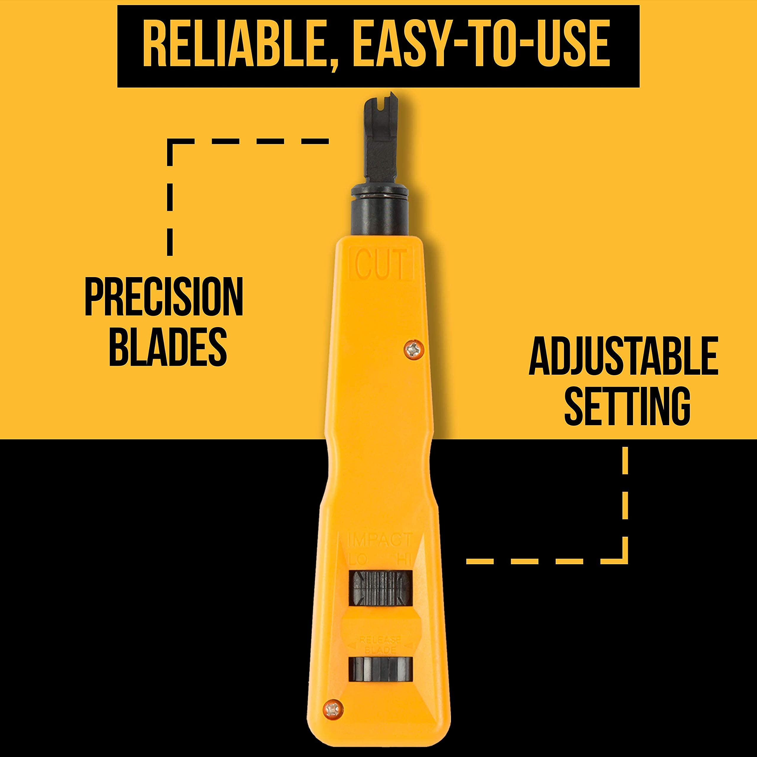 15 in 1 Network Repair Tool Kit with Crimping Tool, LAN/Ethernet/Cat5/Cat6 Cable Tester & Wire Stripper | Includes 10 Pack CAT6 UTP Booted 3ft Blue Cables | Perfect for IT Professionals, Network Installers & DIY Home Networking Projects