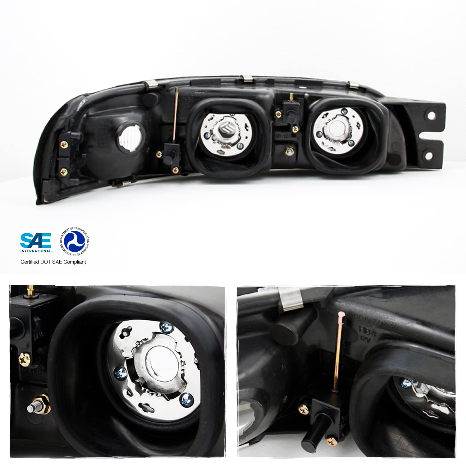 AKKON Clear Headlights Replacement Pair Set for Buick LeSabre - Driver & Passenger Side - Perfect for Night Driving & Enhanced Visibility