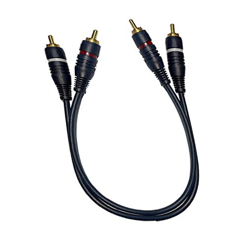 Premium Gold-Plated RCA Audio Cables - 2RCA Male to 2RCA Male Stereo Cable with Copper Shell - High-Quality Audio Connection for Speakers, AMP, Turntable, Receiver & Home Theater Systems - Perfect for Home Audio Setup & Professional Sound Equipment
