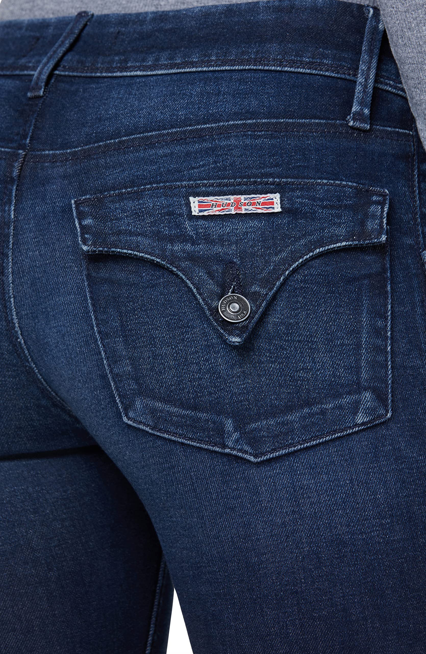 Hudson Jeans Women's The Collin Skinny Jeans - High Waist Stretch Denim Pants, Size 25 | Perfect for Campus Wear, Casual Outfits & Everyday Comfort