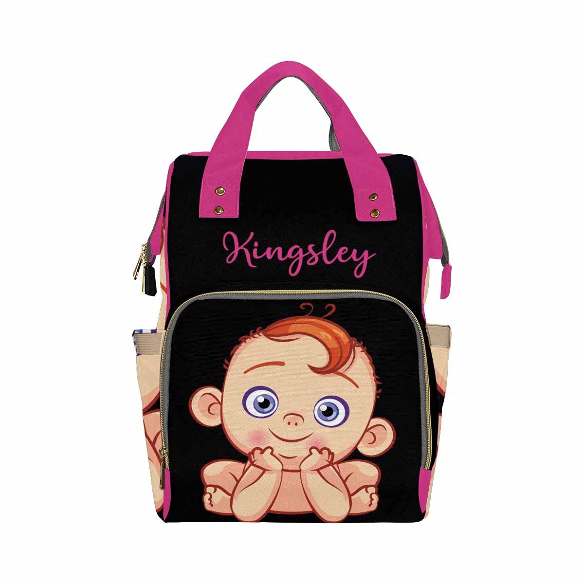 Custom Personalized Diaper Backpack for Moms - Waterproof Multifunctional Nursing & Travel Baby Bag | Perfect for Daycare, Outings & Family Trips