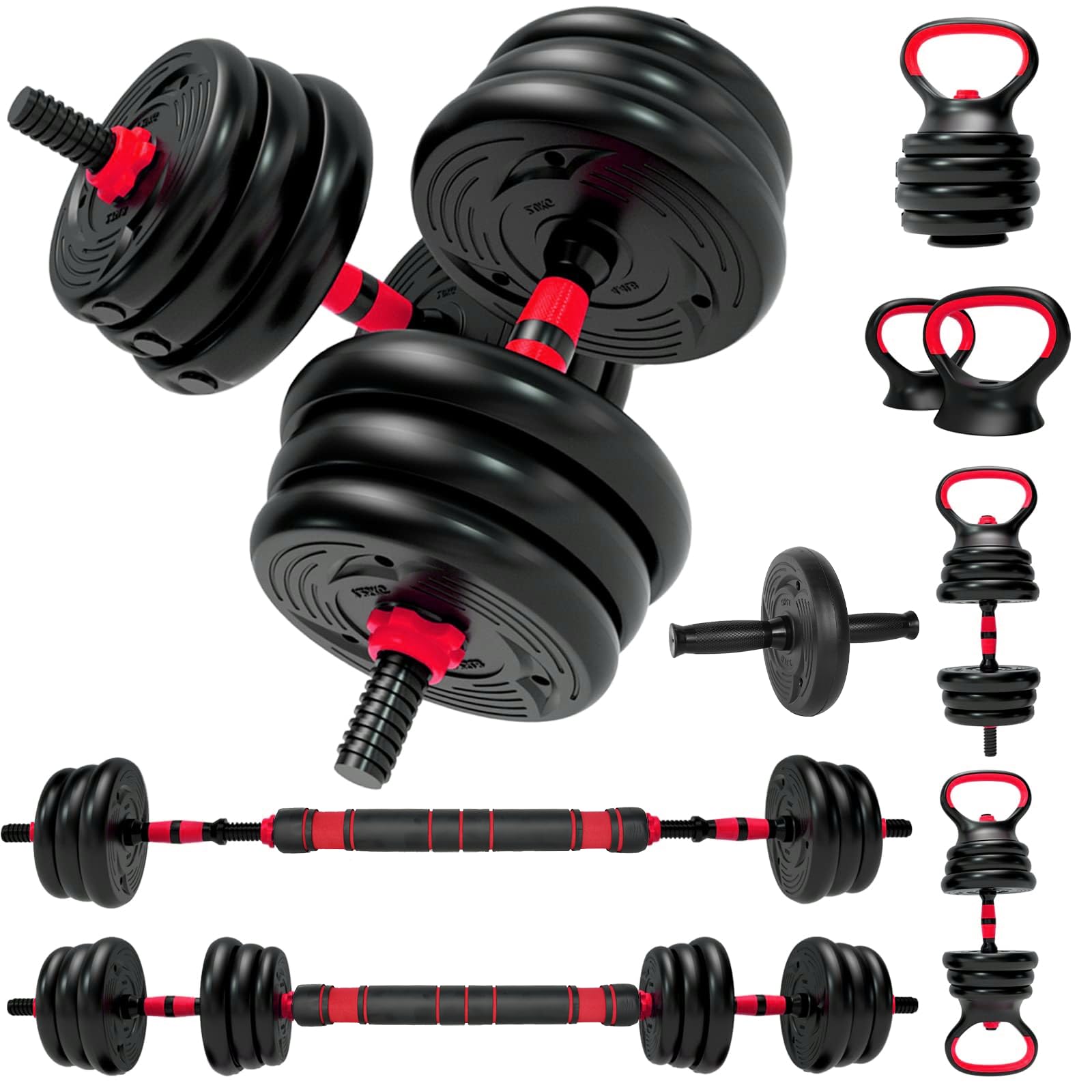 LIWEGHT 8-in-1 Adjustable Dumbbell Set - 5-25lbs Weight Plates for Home Gym, Strength Training & Bodybuilding - Perfect for Full Body Workouts, Muscle Building & Fitness Routines