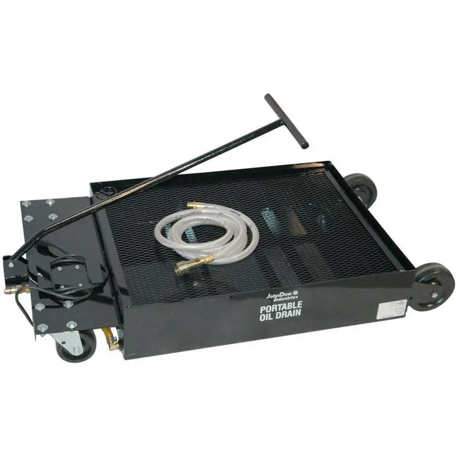 JohnDow Low Profile Oil Drain Pan - 25 Gallon Capacity for Easy Oil Changes | Ideal for Automotive Workshops, DIY Car Maintenance & Quick Oil Draining