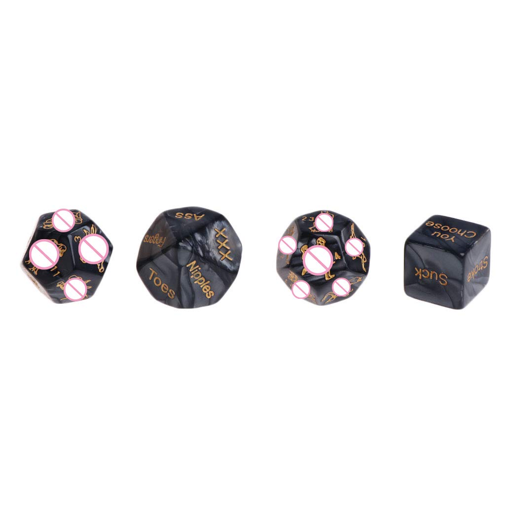4 PCS Fun Acrylic Love Dice Set - Romantic & Erotic Couple Game for Adults - Enhance Intimacy with Sex Dice Games - Perfect for Date Nights & Spicing Up Relationships