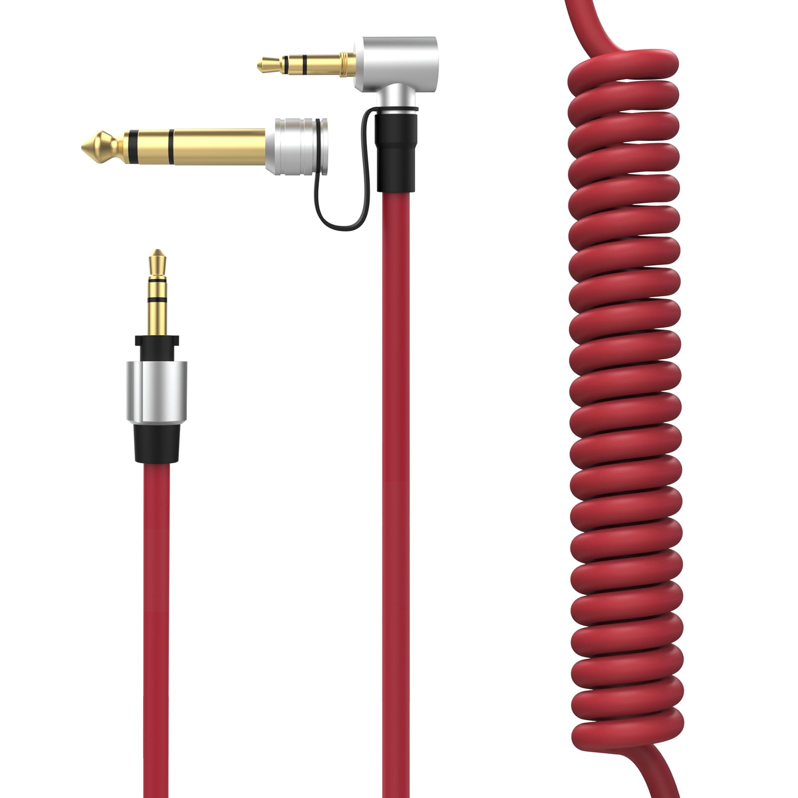 Beats by Dr Dre Solo Studio Pro Detox Edition Replacement Audio Aux Cable - 3.5mm Auxiliary Extension Cord for Headphones (Red) | Perfect for Gaming, Music & Travel Accessories