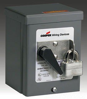 Cooper Wiring Devices AHMC360L-3 AHMC360L NEMA 3R Enclosure Mounted - Weatherproof Electrical Enclosure for Outdoor & Industrial Use