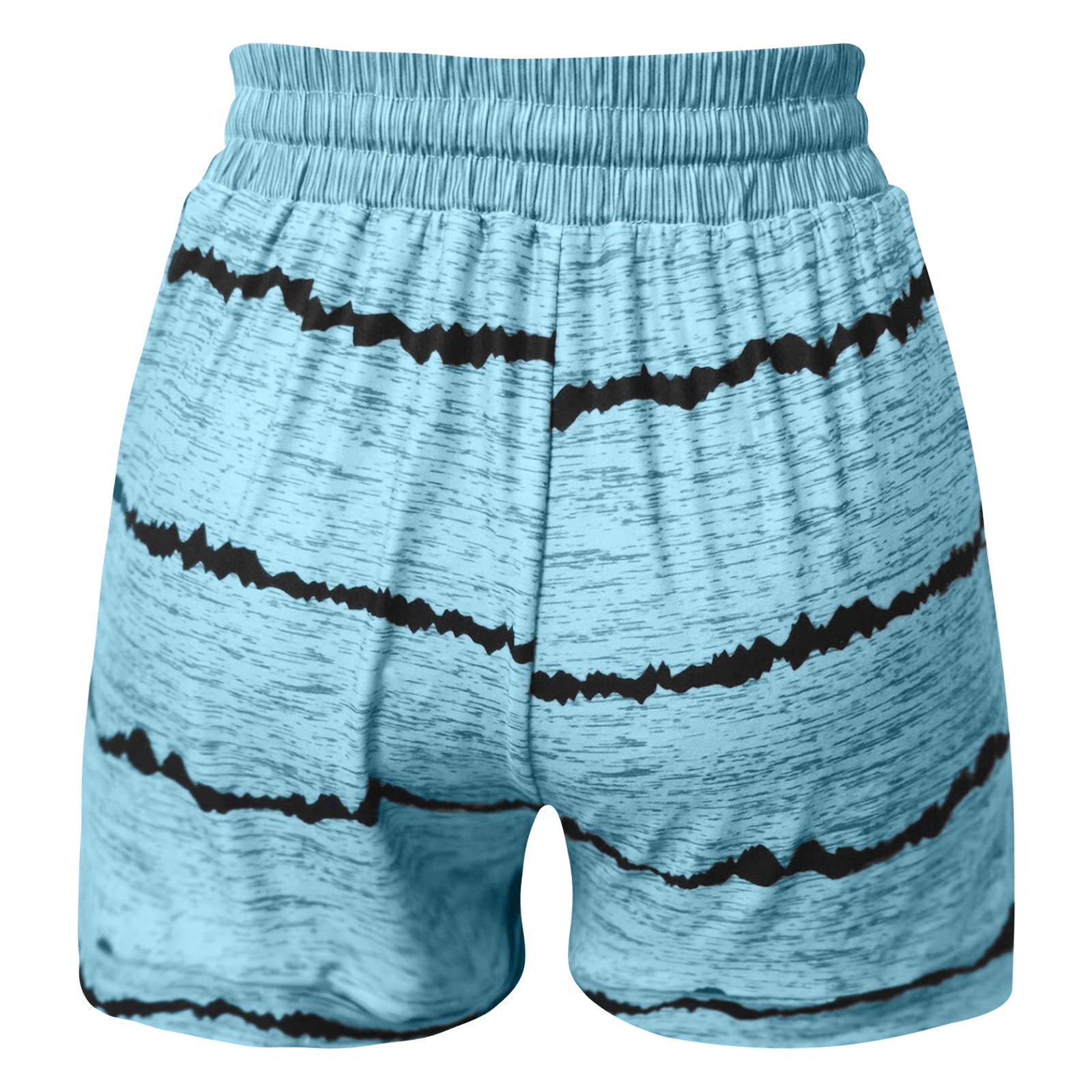 Women's Running Shorts - Star Print, Drawstring & Pockets for Workouts