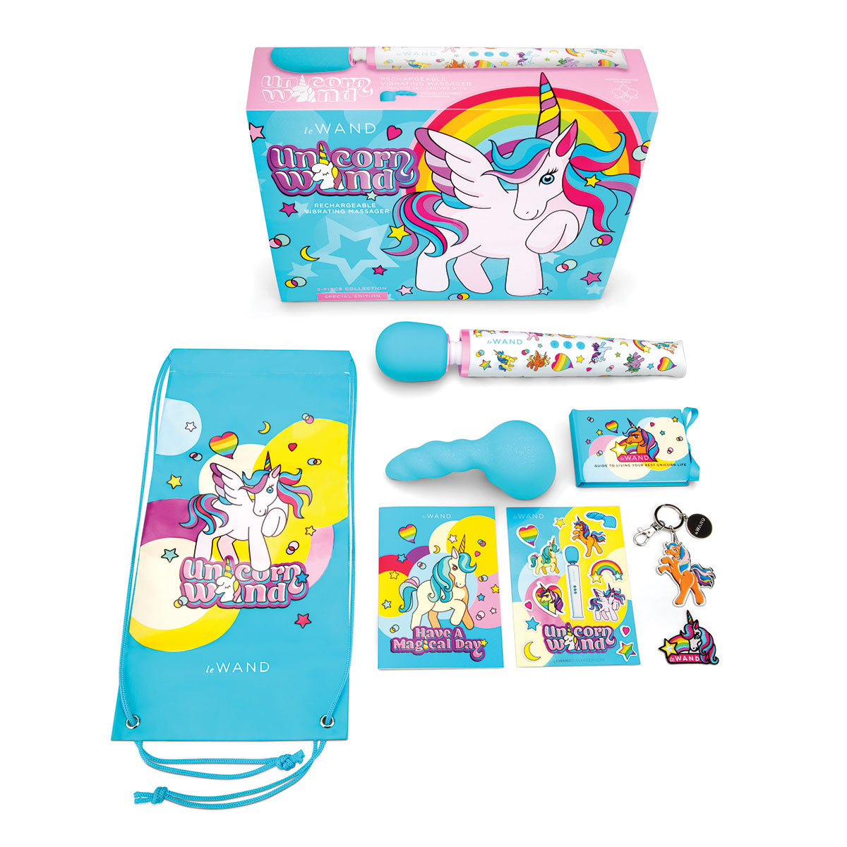 Le Wand Limited Edition Unicorn Massager Set - Premium Personal Massager for Relaxation & Stress Relief - Perfect for Home Spa, Self-Care, and Gifts