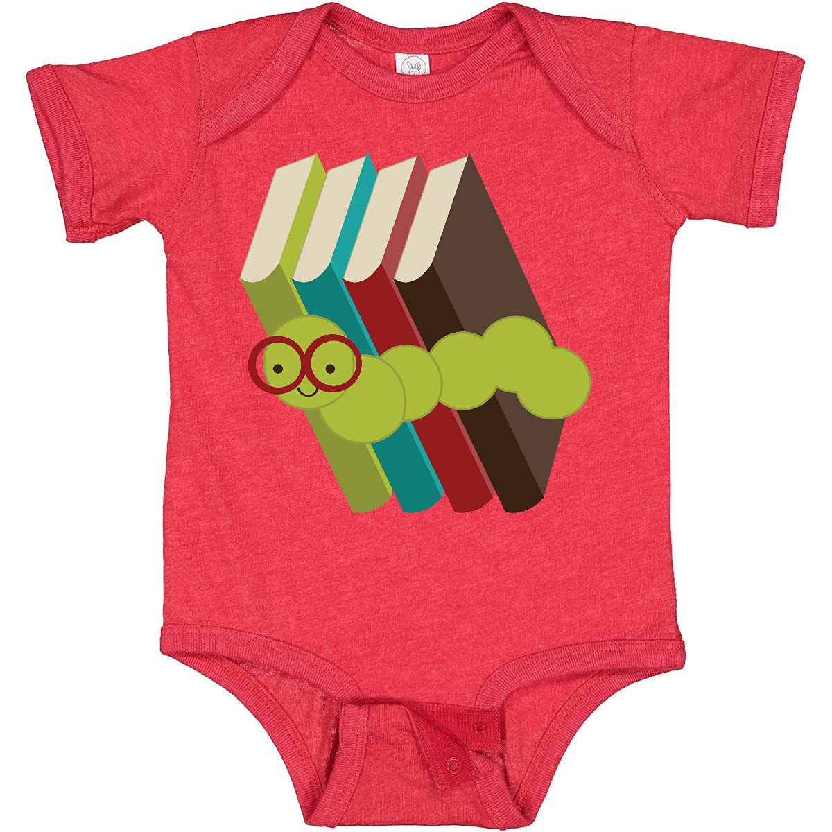 Inktastic Bookworm Books Reading Baby Bodysuit - Cute Infant Onesie for Book Lovers, Reading Enthusiasts & Library Theme - Perfect for Storytime, Baby Showers & Book-Themed Photoshoots