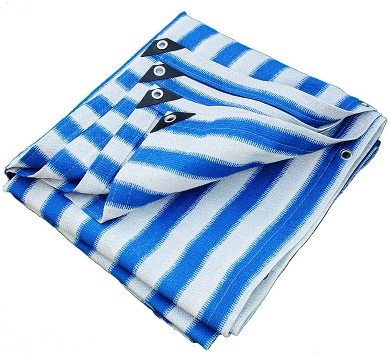 Blue Mesh Tarp with Grommets - UV Resistant Sunblock Shade Cloth for Garden, Greenhouse & Outdoor Use | Perfect for Plants, Flowers, Patio & Lawn Protection (4x6m) - Ideal for Sun Protection, Gardening & Backyard Shade Solutions