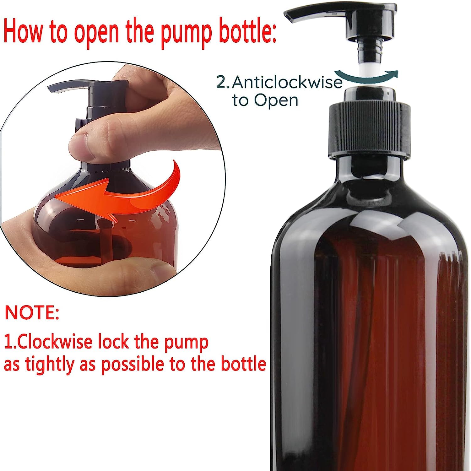 Forest Clay Empty Plastic Pump Bottles 300ml (Pack of 2) - Clear Refillable Shampoo & Lotion Dispenser for Liquid Soap, Massage Oil | Durable Portable Cylinder Containers | Perfect for Travel, Gym & Home Organization
