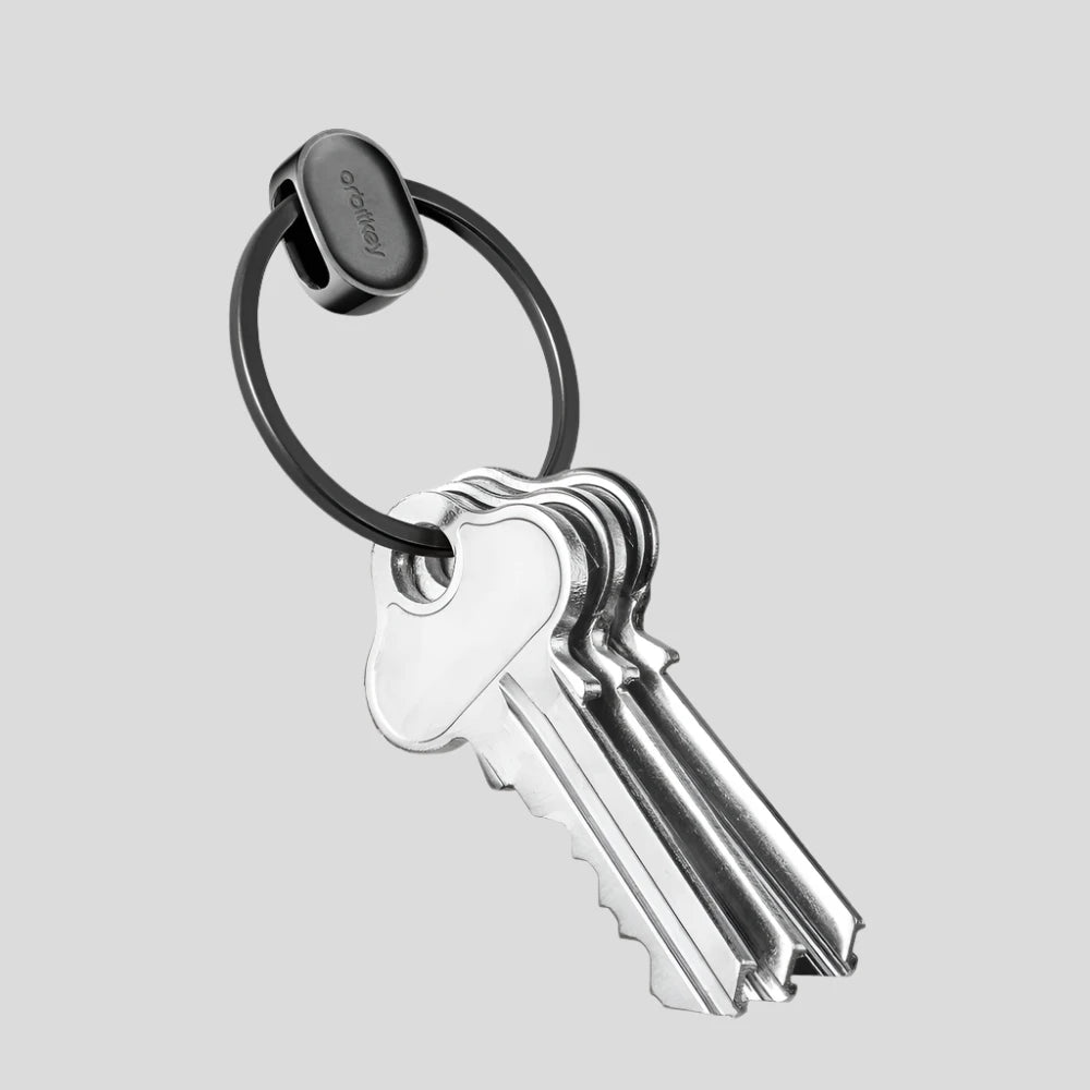 Orbitkey Key Organizer - Premium Black Keyring for Keys & Accessories | Perfect for Home, Office & Travel Organization