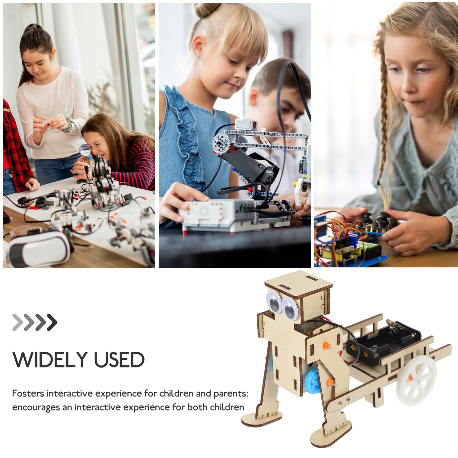 STEM Wooden Robot Building Kit - DIY Science Experiment & Engineering Project for Kids | Educational Electronic Woodworking Toy for STEM Learning, School Projects & Creative Play