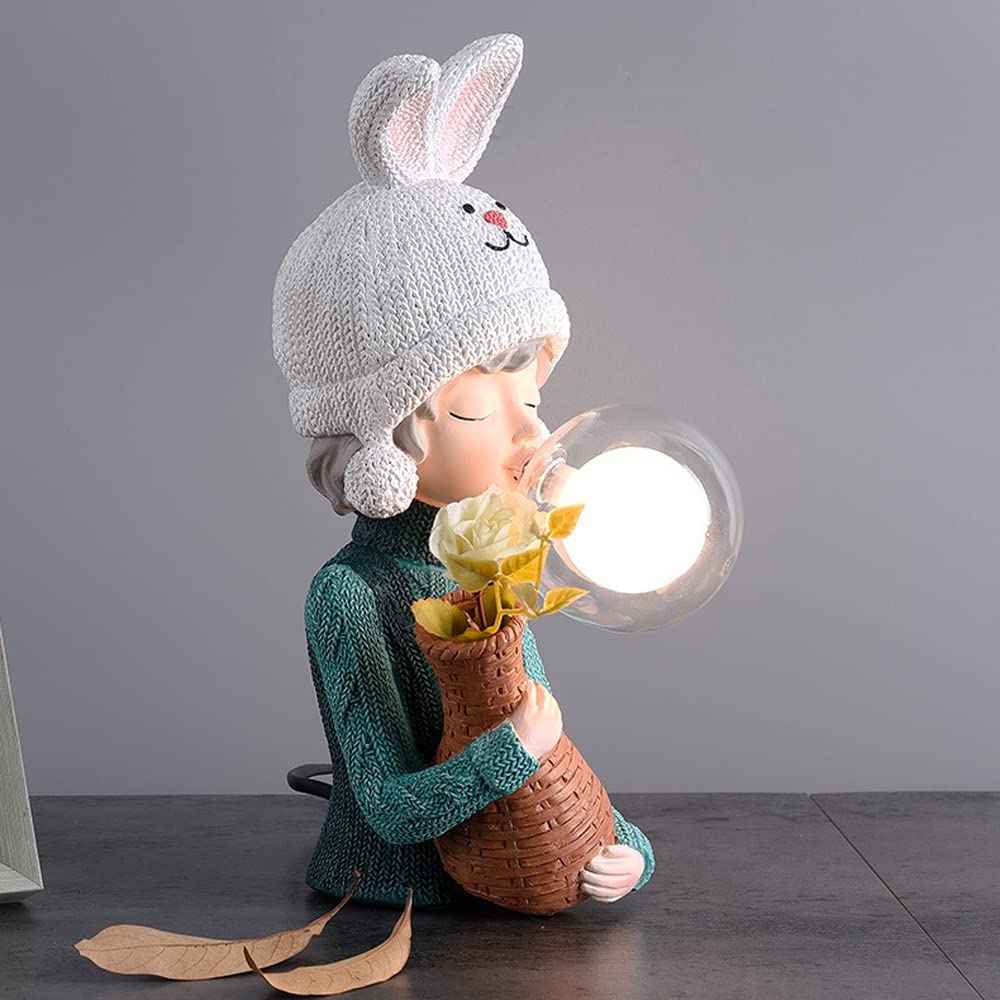 Creative Bubble Resin Table Lamp - Minimalist Desk Lamp for Girls Bedroom, Office & Nightstand - Perfect for Study, Reading & Decor