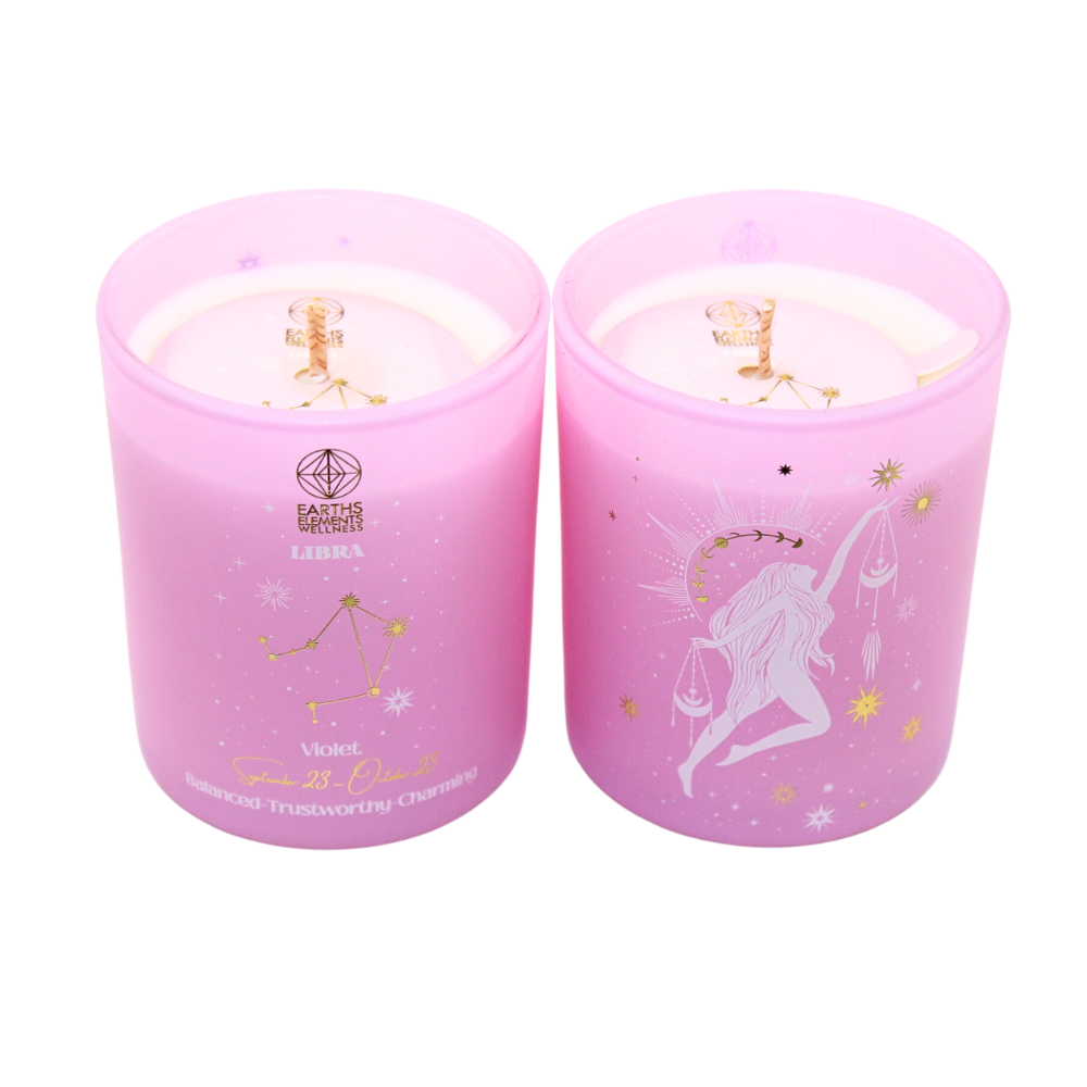 Libra Zodiac Sign Scented Candle - Perfect for Astrology Lovers, Home Decor & Relaxation Gifts