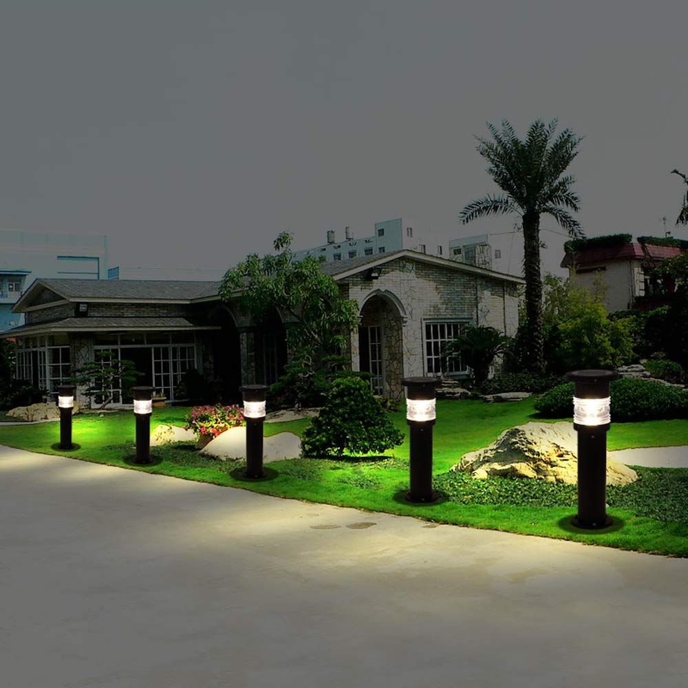 Outdoor LED Solar Post Lights - Waterproof IP44 Rust-Resistant Aluminum Garden & Patio Lighting for Pathways, Lawns, and Porches | Energy-Efficient Black Solar Pillar Lamp for European-Style Landscaping & Street Decor
