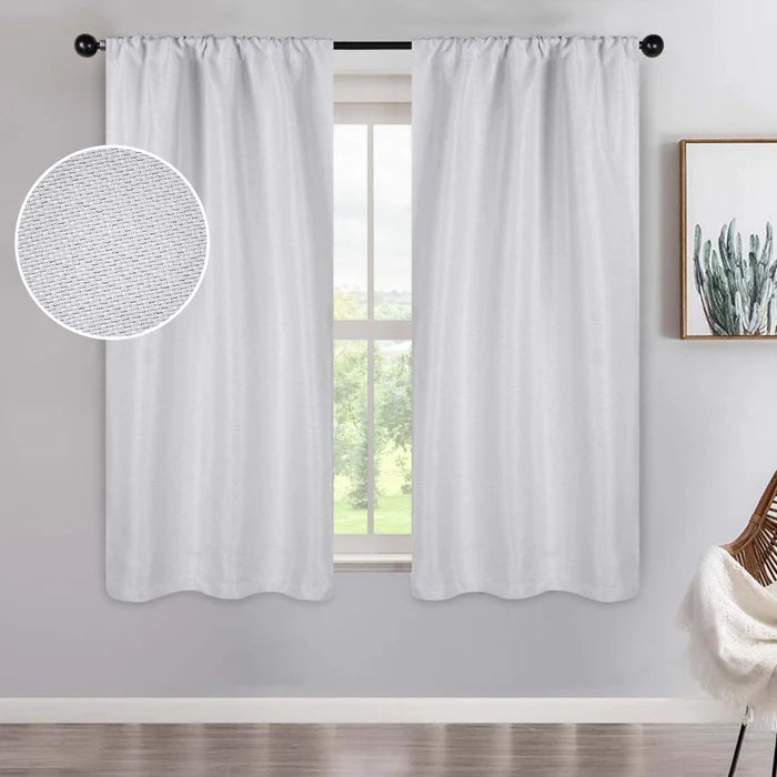 Blackout Curtains Set of 2 Panels - Jaxon Textured Room Darkening Window Drapes for Bedroom, Living Room & Home Theater (54x84 Inches)