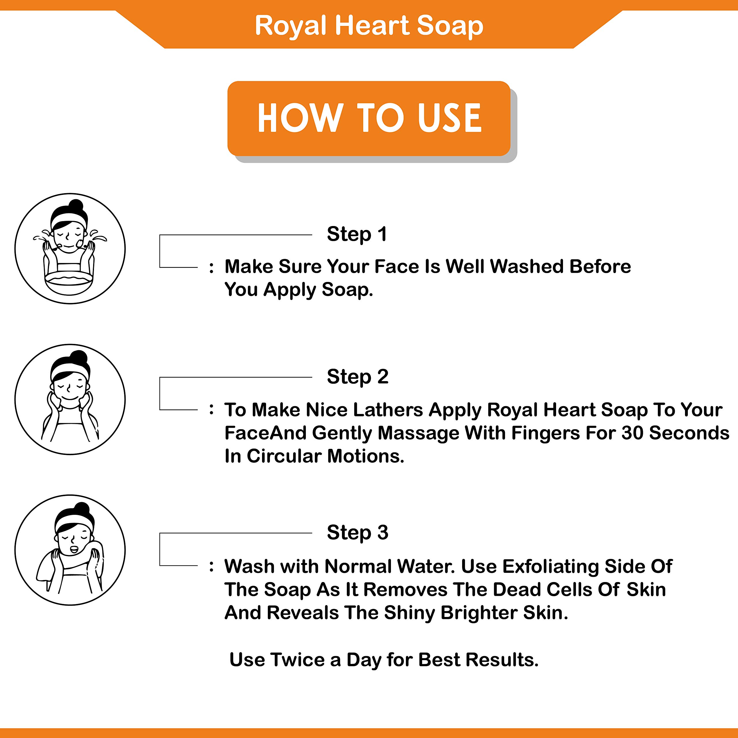 Kisra Royal Heart Soap 75g & Pimple Care Cream 15g (1 Soap + 2 Cream) - Natural Acne Treatment Set for Clear Skin - Perfect for Daily Face Wash & Blemish Control