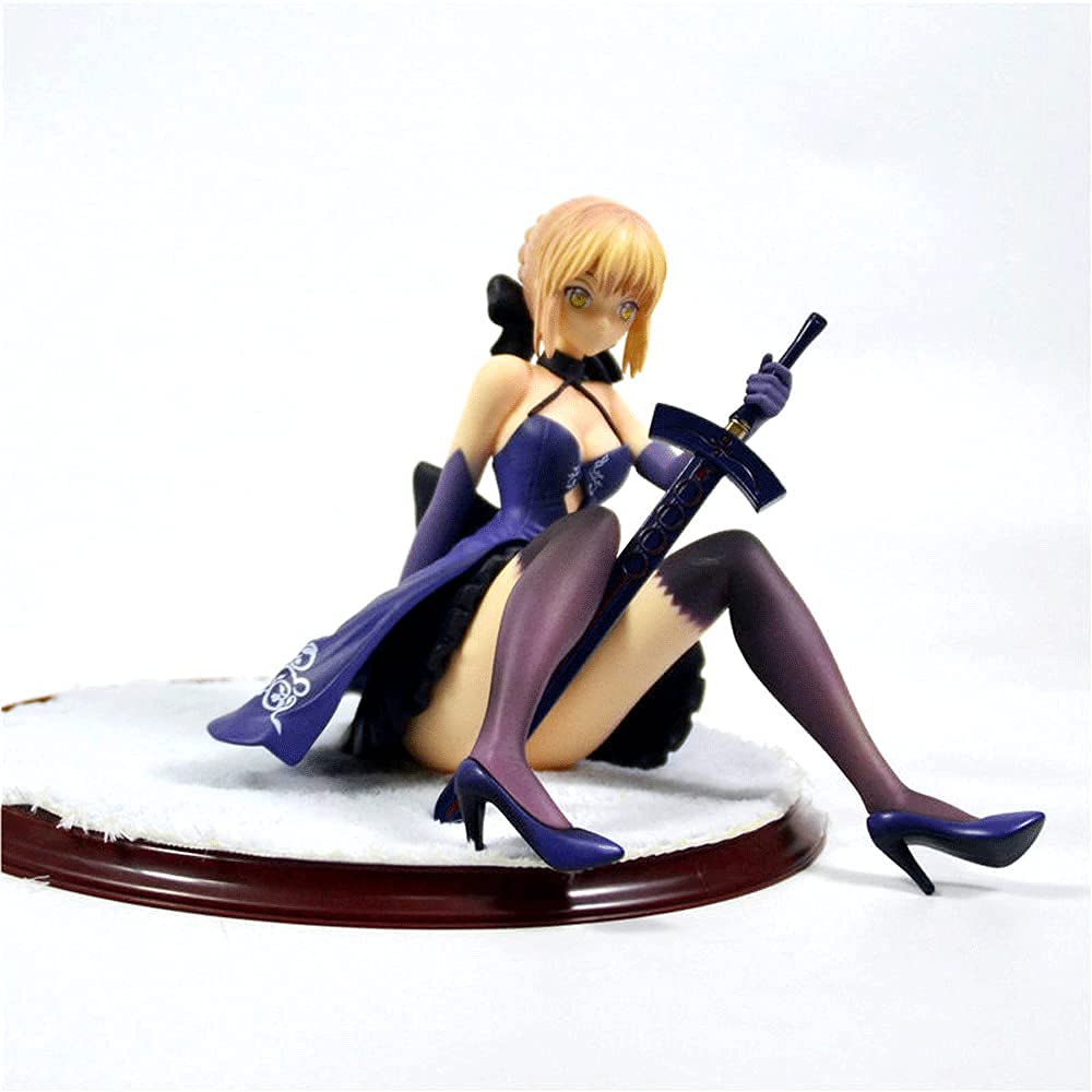 Fate/Stay Night Saber Altria PVC Action Figure (14cm/5.5in) - Anime Collectible Doll with Sword, Beautiful Girl Series Model for Display, Decoration & Gift | Perfect for Anime Fans, Otaku Rooms & Figure Collections