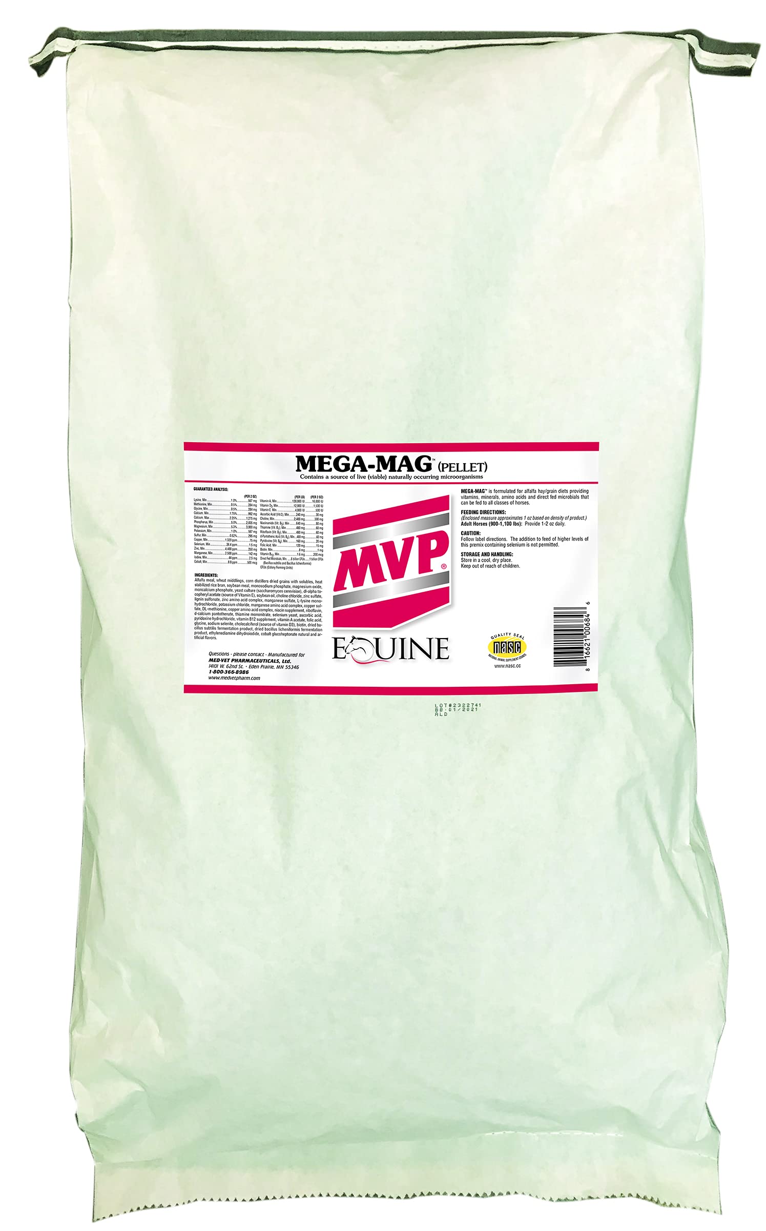 50 lb Mega-Mag Balanced Multi Vitamin & Mineral Supplement for Alfalfa Hay Diets - Essential Nutrition for Horses, Cattle & Livestock