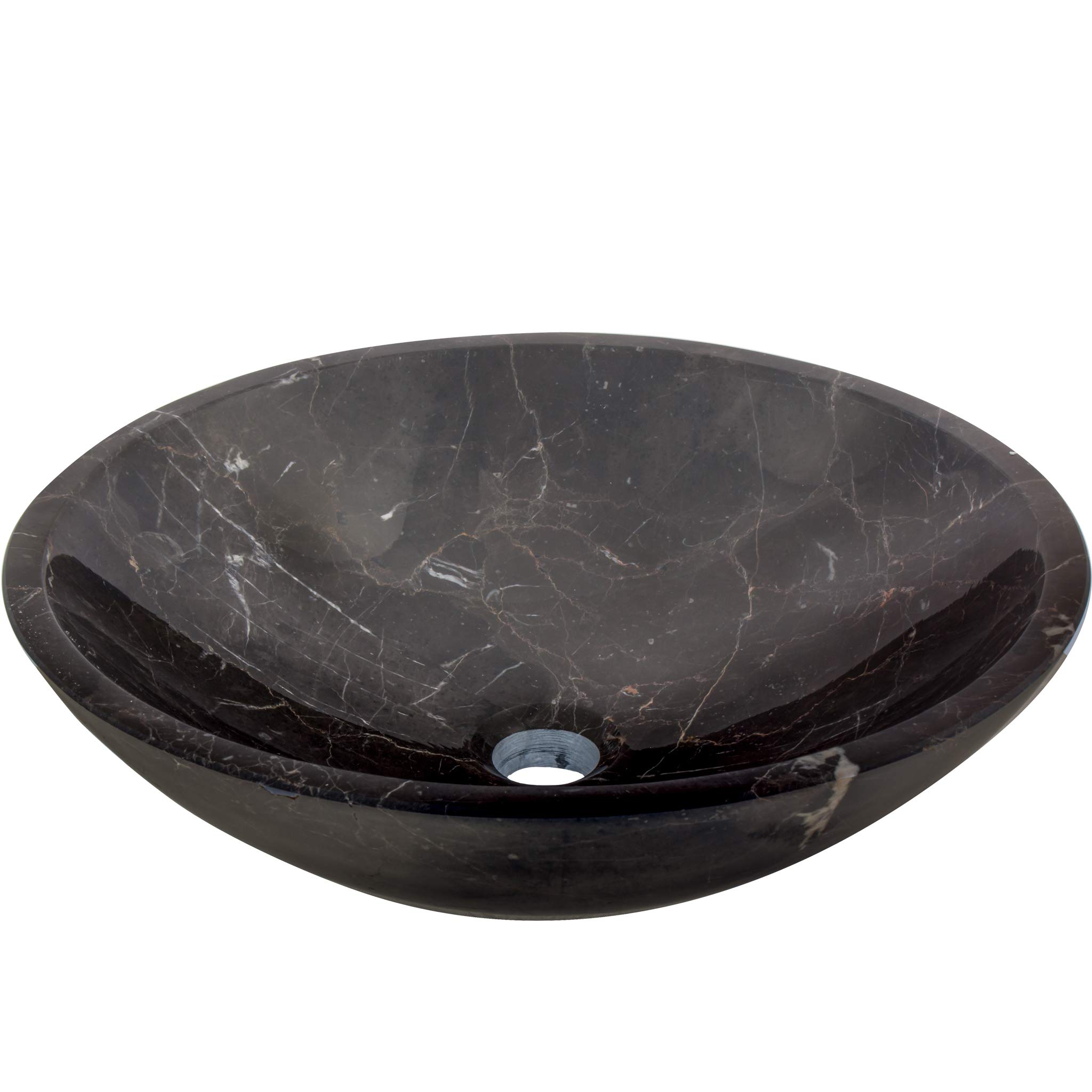 Novatto NOSV-CM Modern Vessel Bathroom Sink - Ceramic Above Counter Bath Sink for Vanity, Powder Room & Guest Bathroom Decor