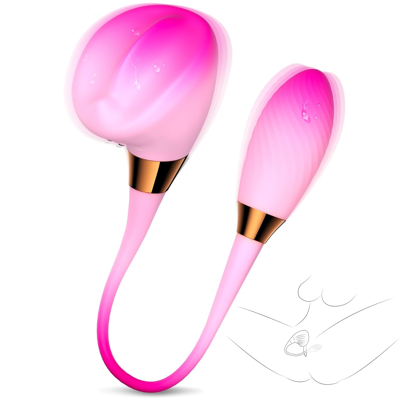 Premium Bullet Vibrator for Women - 10 Powerful Vibration Modes & Dual Motor Clitoral/G-Spot Stimulator - Rechargeable Waterproof Egg Vibrator for Couples Play, Solo Pleasure & Sensual Massage