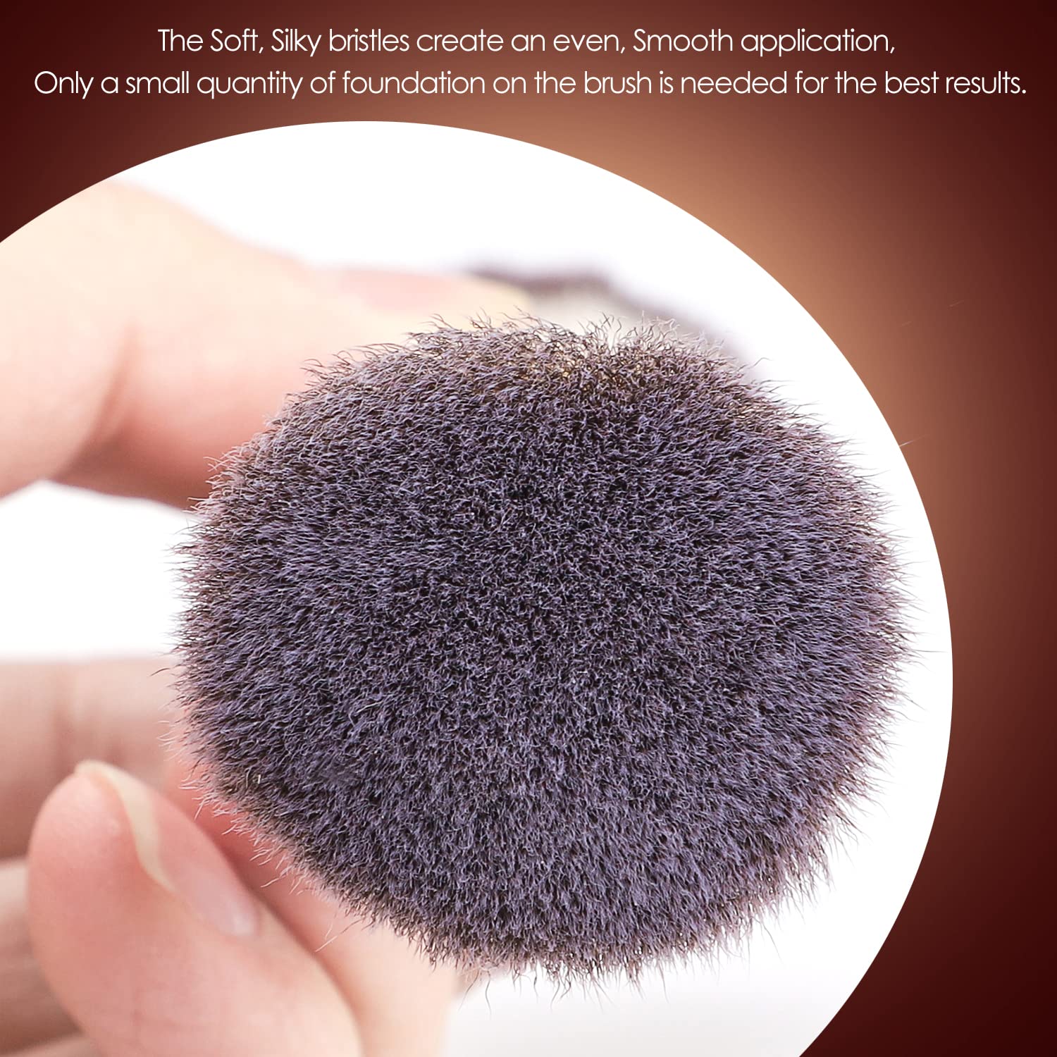 KINGMAS Kabuki Makeup Brush - Double-Ended for Liquid & Powder Foundation - Perfect for Blending & Contouring
