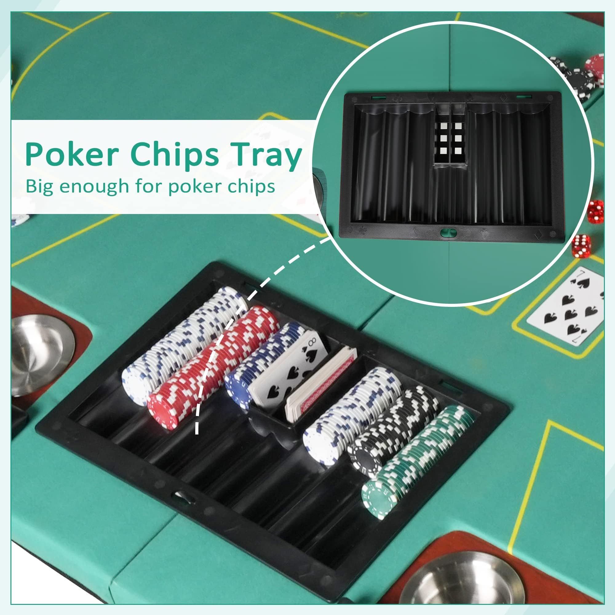 Premium 10-Player Folding Poker Table - 84
