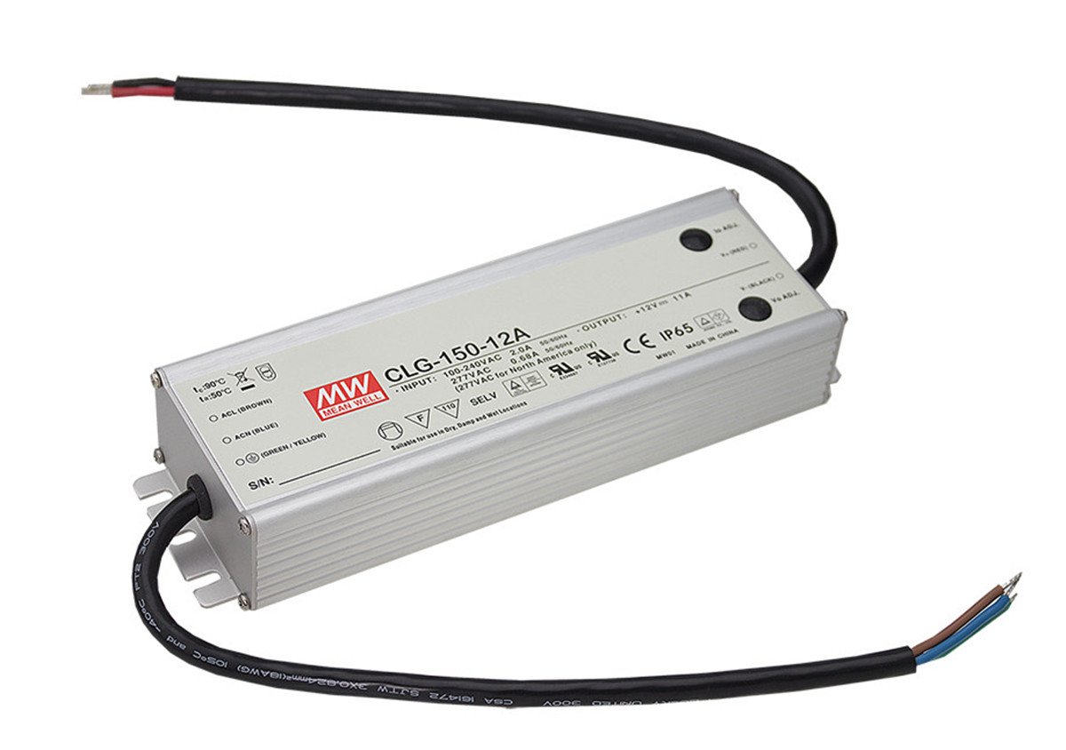 High-Efficiency 151.2W 24V 6.3A LED Power Supply Driver - Waterproof & Dimmable for LED Strip Lights, Signage, and Outdoor Lighting Applications