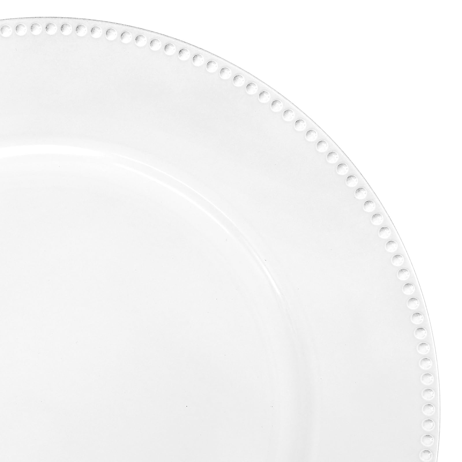 50 Pcs White Plastic Charger Plates Bulk - 13