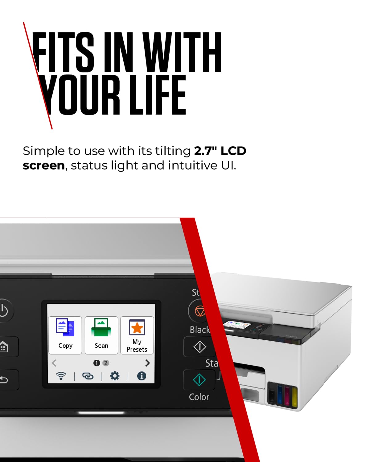 Canon MAXIFY GX1050 Wireless All-in-One MegaTank Inkjet Printer - Color Printer, Scanner, Copier for Home & Office | WiFi, Ethernet, USB Connectivity | High-Yield A4 Printing for Documents, Photos & School Projects