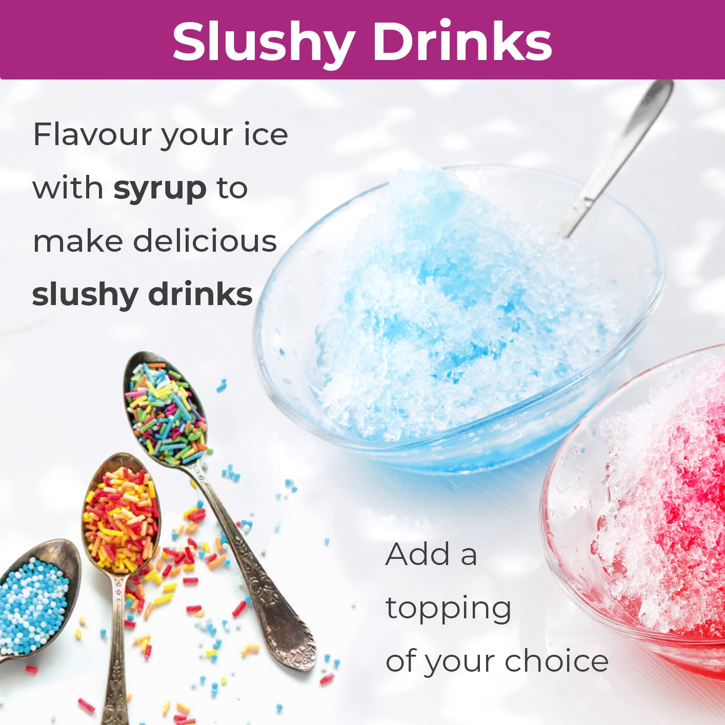 Electric Ice Crusher Slush Machine - Neo Crushed Ice Maker with Removable Jug for Slushies, Cocktails, Frappe, Coffee & Iced Tea - Perfect for Home Bars, Parties & Summer Drinks (Red)