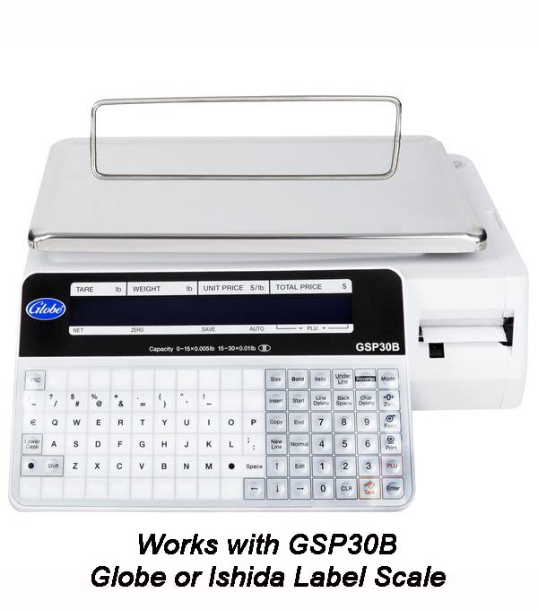 Globe Ishida Scale Label GL-4164 - 24 Rolls of High-Quality Thermal Labels for Retail & Grocery Scales - Perfect for Supermarkets, Delis & Butcher Shops