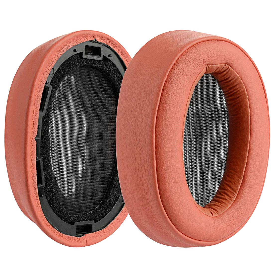 Geekria QuickFit Replacement Ear Pads for Sony MDR-100ABN WH-H900N Headphones - Soft Memory Foam Ear Cushions, Noise Isolation Earpads, Comfortable Repair Parts (Twilight Red) - Perfect for Gaming, Music & Travel