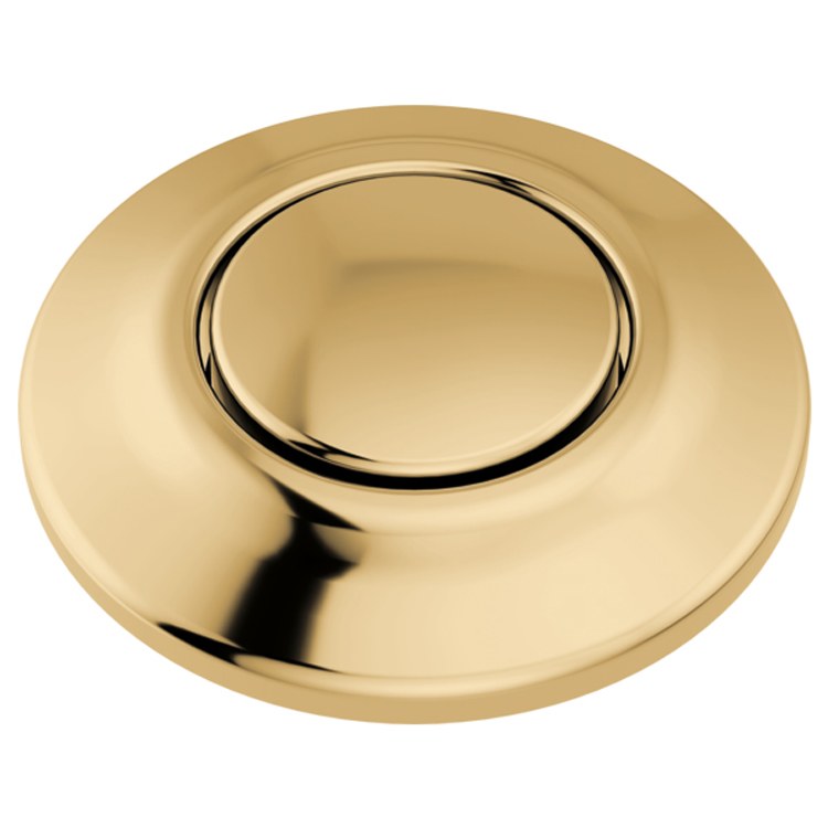 Premium Dual Outlet Air Switch - 1 3/4 Inch Brilliance Polished Gold Brass Finish - 2 9/16 Inch Size - Perfect for Bathroom Sink, Kitchen Faucet & Commercial Applications