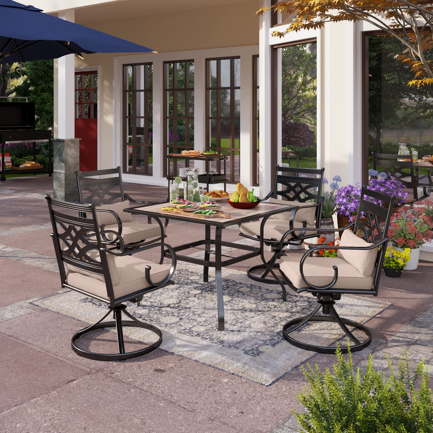 PHI VILLA 5-Piece Outdoor Dining Set for 4 - 37