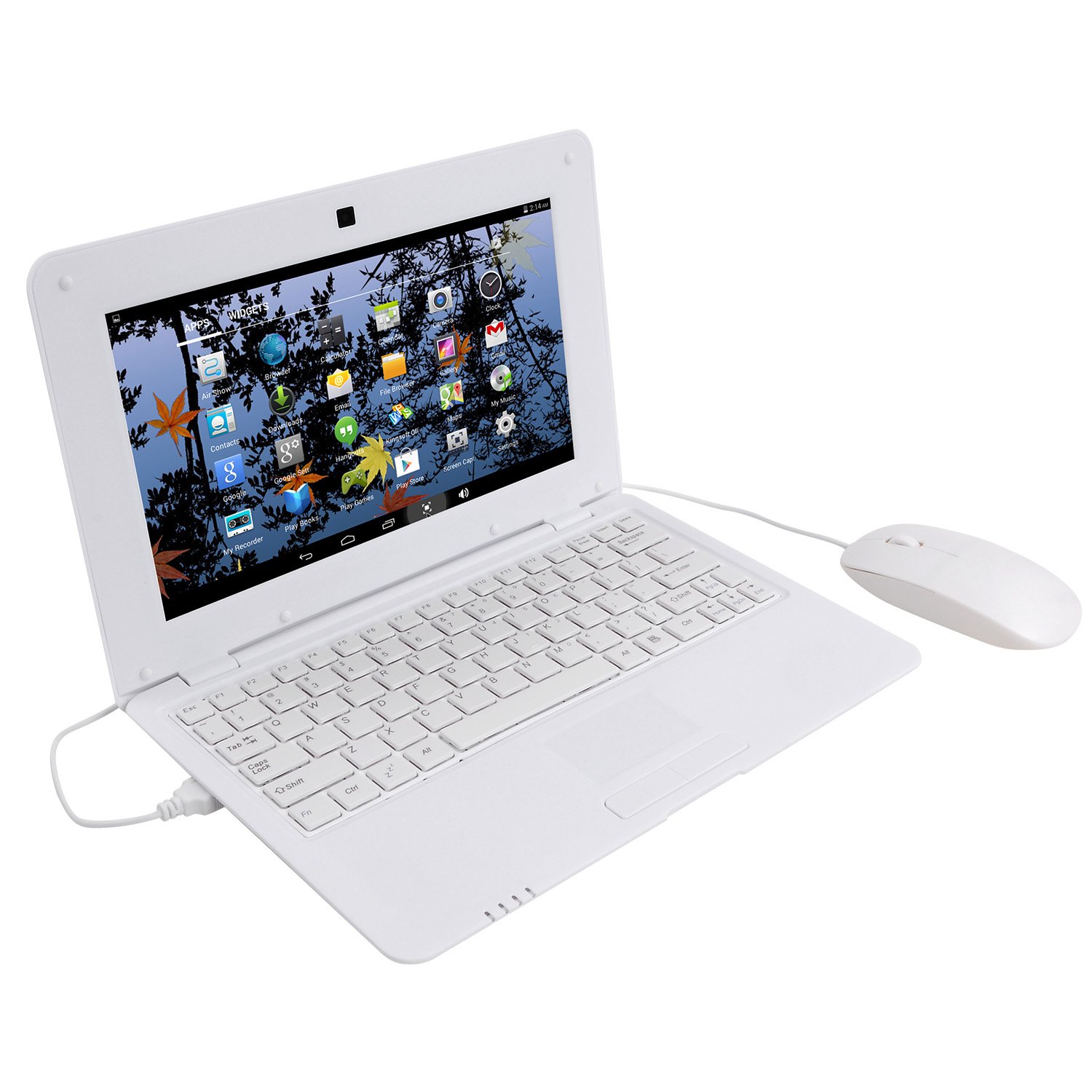 10.1 Inch Portable Laptop - Bigmachine Quad Core Mini PC with 8GB RAM, Android 6.0, WiFi, Webcam | Lightweight Notebook for Netflix, YouTube, Web Browsing | Perfect for Travel, Work & Entertainment (White)